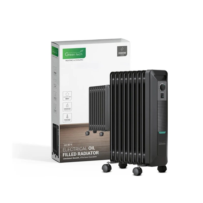 Uljni radijator GH-80-9 2000W crni sa kotačima