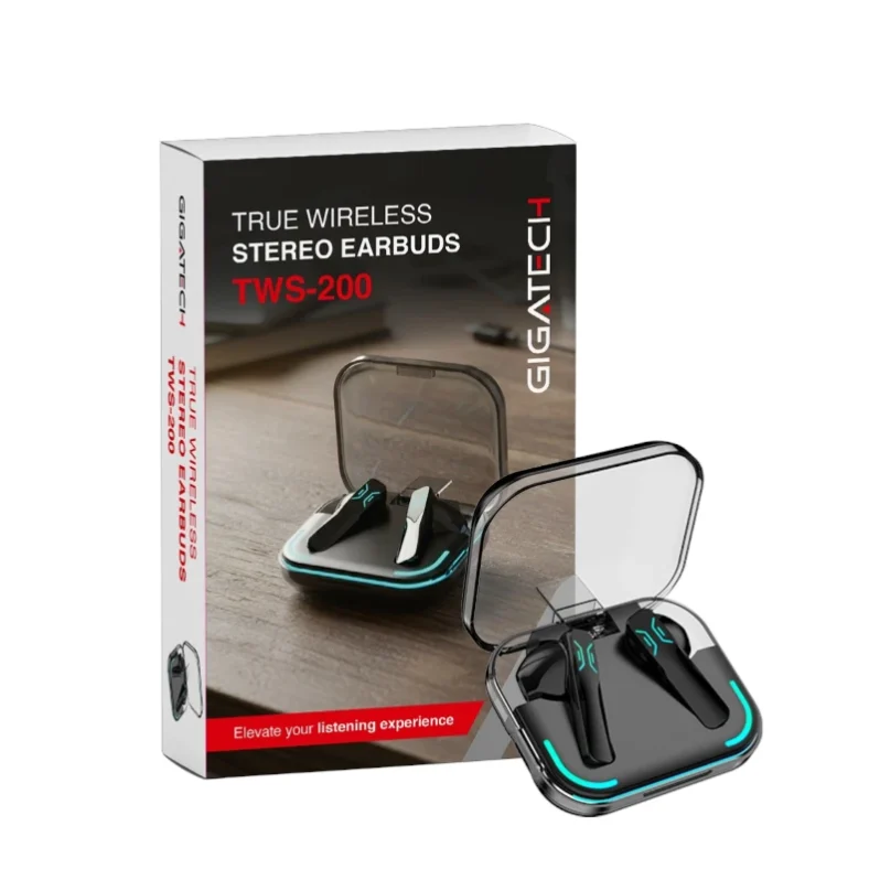 TWS-200 Wireless crne TWS Bluetooth slušalice sa 13 mm zvučnikom
