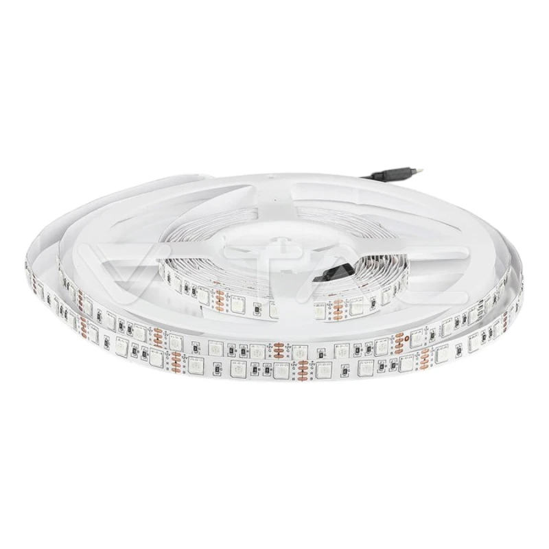 V-TAC RGB LED traka SMD5050 12V 7W/m, 60 LED/m, širina 10 mm, IP20, šifra 212120