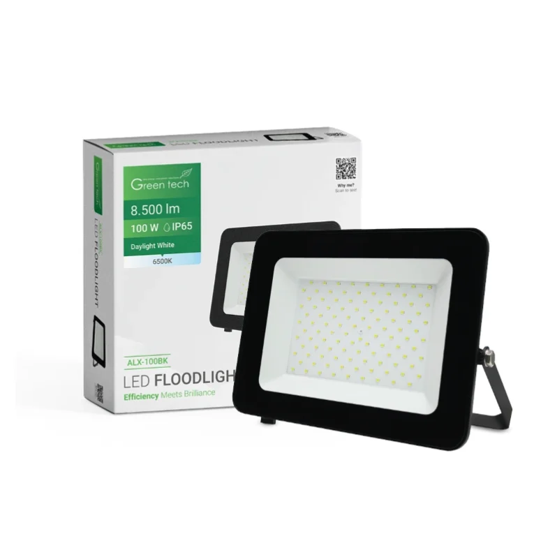 GREEN TECH ALX-100BK LED reflektor 100W 6500K IP65 8500 lm