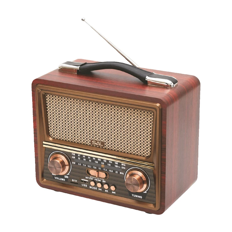RETRO RADIO+BT RRT22 SAL RRT22 retro prijenosni radio sa Bluetoothom, FM AM SW prijemom, USB i microSD playerom